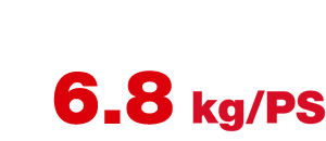 WEIGHT TO POWER RATIO 6.3 kg/PS