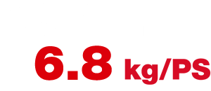 WEIGHT TO POWER RATIO 7.1 kg/PS